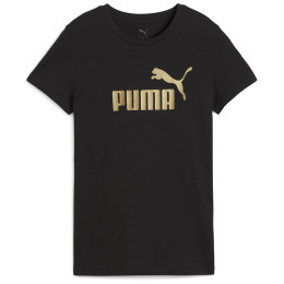 Puma ESS NO. 1 LOGO Metallic Tee női póló fekete PUMA Black-metallic gold