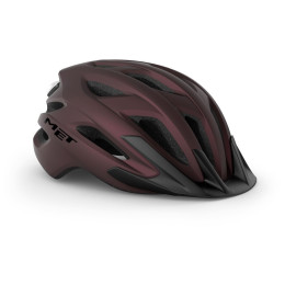 MET Crossover kerékpáros sisak burgundi vörös