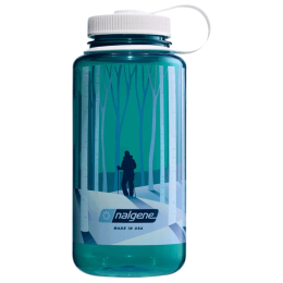 Nalgene Wide Mouth Landscape 1000 ml kulacs kék/zöld Trout with Landscape Forest