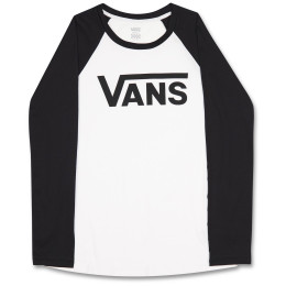 Vans Drop V Ls Raglan-B női póló fehér/fekete