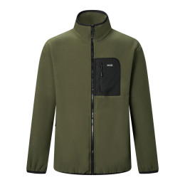 Regatta Frankie Full Zip Fleece férfi funkcionális pulóver khaki DarkKhak/Blk