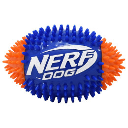 Nerf Dog Squeak Spike Football 15cm játékszer kutyáknak kék/narancs modrá