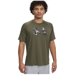 Under Armour M Tech Print Fill SS férfi póló zöld Marine OD Green / / Black