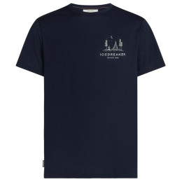 Icebreaker Men Merino 150 Tech Lite SS Tee Peaceful Pass férfi póló sötétkék Midnight Navy