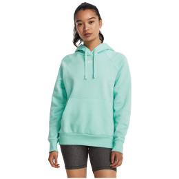 Under Armour Rival Fleece Hoodie női pulóver kék/zöld Neo Turquoise / / White