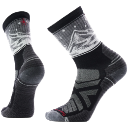 Smartwool Hike Light Cushion Valley View Crew Sock zokni fekete
