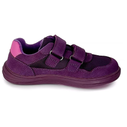 Bugga Safi Dark Purple gyerek barefoot cipők egész éves használatra lila tmavě fialová