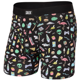 Saxx Daytripper Boxer Brief Fly Fun Bits boxeralsó fekete/zöld