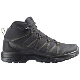 Salomon Exraise Mid Gtx férfi túracipők fekete/zöld Black / Black / Olive Night