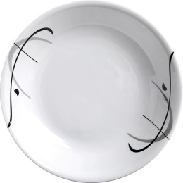 Brunner Deep Plate ø 21cm tányér fehér/fekete
