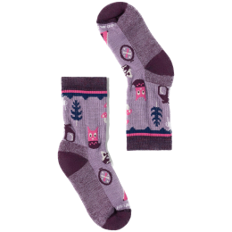 Smartwool Kids' Hike Light Cushion Critter Cache C gyerek zokni lila Purple Dawn
