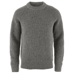 Fjällräven Övik Waffle Knit M férfi pulóver szürke Grey