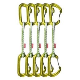 Ocún HAWK QD WIRE DYN 8 mm 15 cm 5-pack express készlet világoszöld green