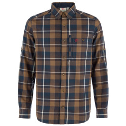Fjällräven Fjällglim Regular Shirt M férfi ing barna Wood Brown-Black Oak
