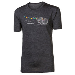 Progress Hrutur Yak férfi funkcionális póló szürke šedý melír