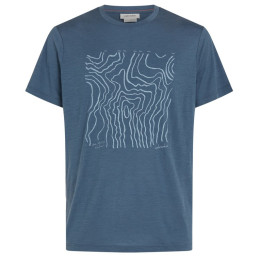 Icebreaker M 150 Tech Lite SS Tee Great Heights férfi funkcionális póló kék/szürke Dawn