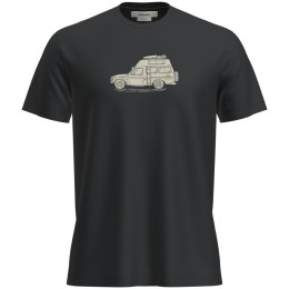 Icebreaker M Mer 150 Tech Lite SS Tee Cosy Camper férfi funkcionális póló fekete Black