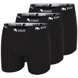 Zulu Bambus 210 6in 3-pack férfi boxer fekete black