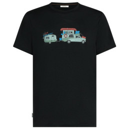 Icebreaker Men Merino 150 Tech Lite SS Tee Transportage férfi póló fekete Black