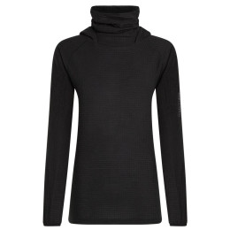 Icebreaker Wom Mer 400 RealFleece Grid Pulover Hood női pulóver fekete Black