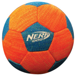 Nerf Dog X-Weave Soccer Squeak Ball 12,5 cm játékszer kutyáknak kék/narancs modrá/oranžová