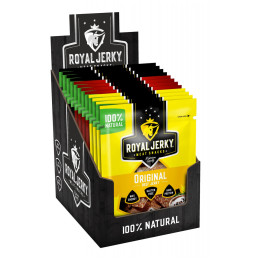 Száritott hús Royal Jerky Mix hovězích příchutí 12x22g