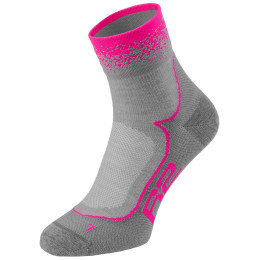 Kerékpáros zokni R2 Grace szürke/rózsaszín