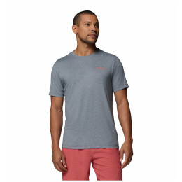 Columbia Parsons Point™ SS Back Graphic Tee férfi póló szürke City Grey Heather, Linear Peaks