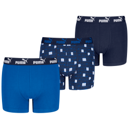 Puma Elements Printed Boxers 3P fiú boxeralsó