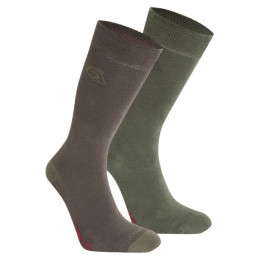 Craghoppers NosiLife Twin Pck Socks zokni zöld/barna WdldGr/WldOl