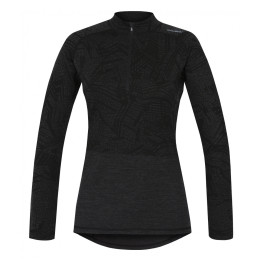 Női thermo ruházat Husky Merino 100 Dl. Rukáv Zip L fekete