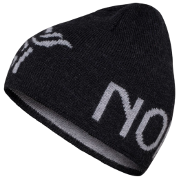 Norrona 29 mid merinoUll logo Beanie sapka fekete Caviar Melange