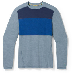 Smartwool M Classic Thermal Mrn Bl Colorbl Crew B férfi funkcionális póló kék Pewter Blue Heather