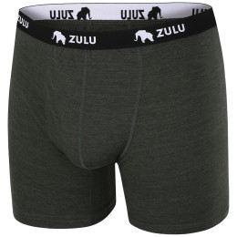 Zulu Merino 160 6in férfi boxer sötétzöld dark green melange