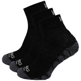 Warg Endurance Merino Mid 3-pack zokni fekete Black