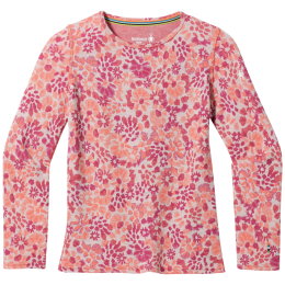 Smartwool Kids' Classic Thermal Merino Base Layer Crew gyerek funkcionális felső rózsaszín FESTIVE FUCHSIA FLORAL