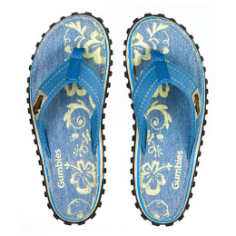 Gumbies Islander Denim Hibiscus gyerek flip-flop kék DenimHibiscus
