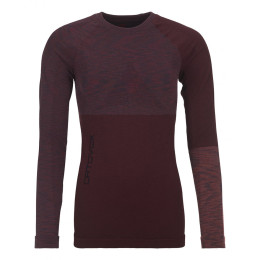 Női póló Ortovox Merino Competition Long Sleeve W burgundi vörös