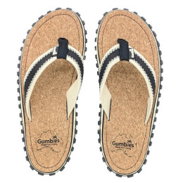 Gumbies Corker Natural Cork - Black flip-flop