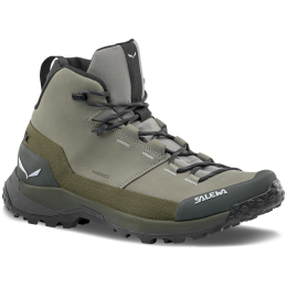 Salewa Puez Leather Mid Ptx M férfi túracipő khaki Shadow/Dark Olive