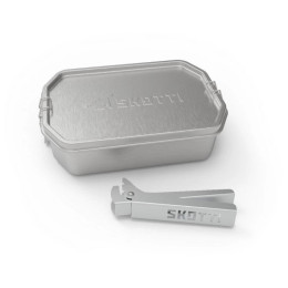 SKOTTI Box 1L ételtároló doboz ezüst ocelová