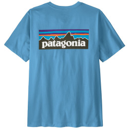Patagonia P-6 Logo T-Shirt férfi póló világoskék Shore Blue