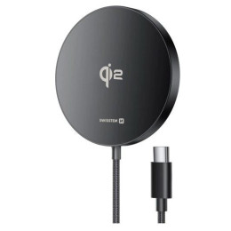 Swissten MagPuck vezeték nélküli töltő fekete