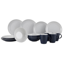 Gimex Solid Line Blue/White 16 pcs edénykészlet k é k