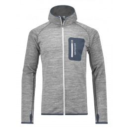 Férfi pulóver Ortovox Fleece Melange Hoody világosszürke Grey blend