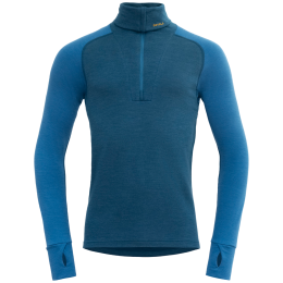 Devold Expedition Merino Silk Zip Man férfi funkcionális póló kék FLOOD/BLUE