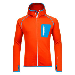 Ortovox Merino Fleece Hoody férfi pulóver narancs CrazyOrange