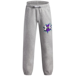 Under Armour UA B Rival FLC Graphics Jgr Mod Gray Light Heather gyerek nadrág szürke/fehér Mod Gray Light Heather / / White