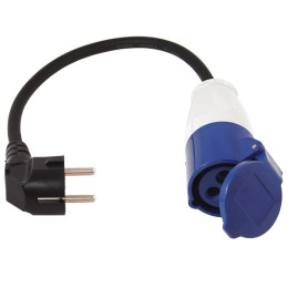 Adapter Gimeg Gimeg elektra Adapter 35cm Zástrčka-karavan fekete/kék