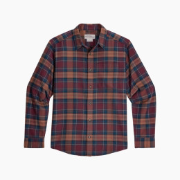 Royal Robins Lieback Organic Cotton Flannel L/S férfi ing burgundi vörös Wine Oak Pld